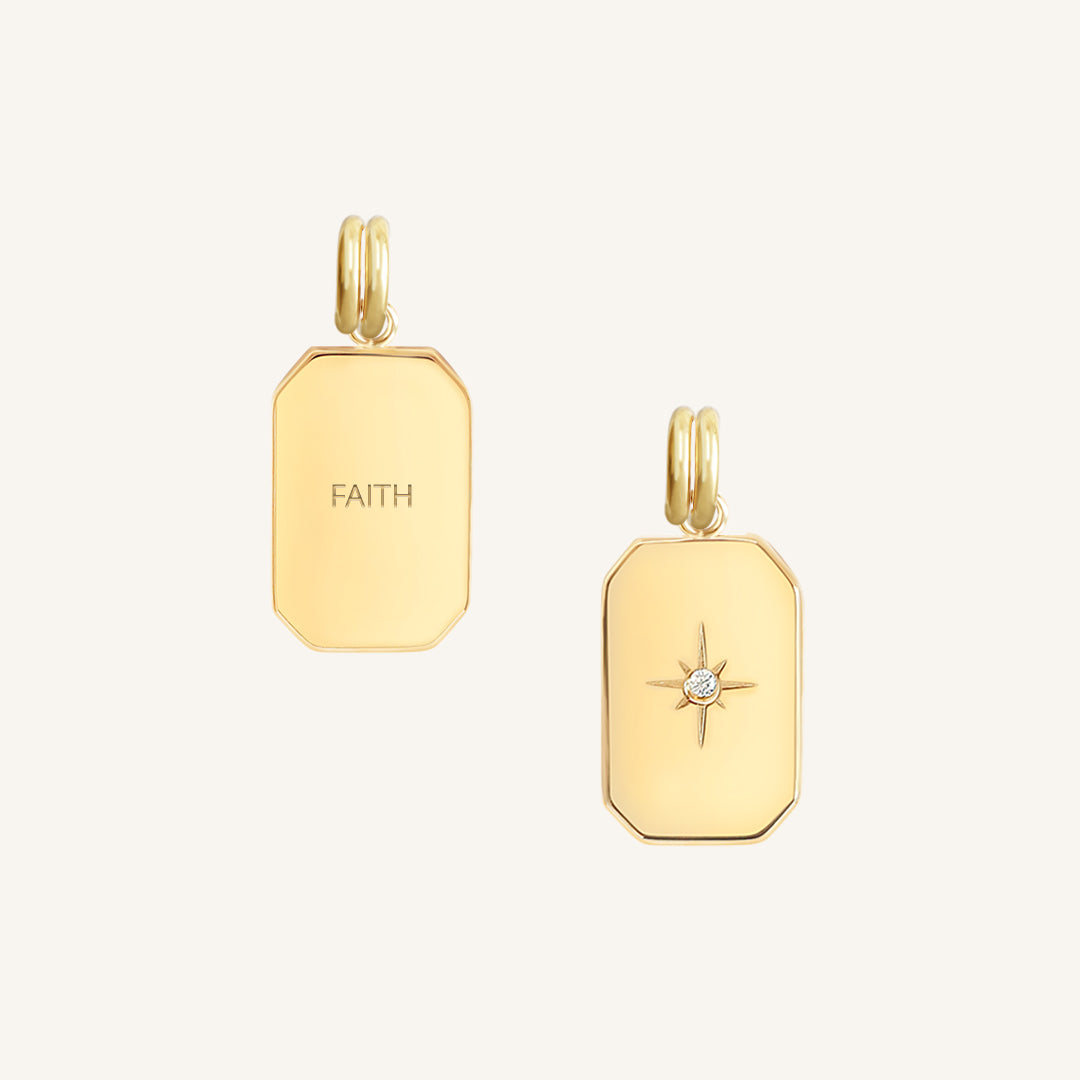 Etch Faith Charm