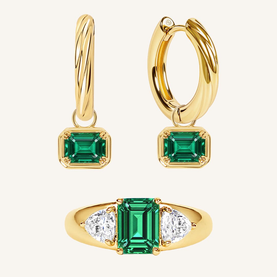 Evelyn Ring and Hoops Set