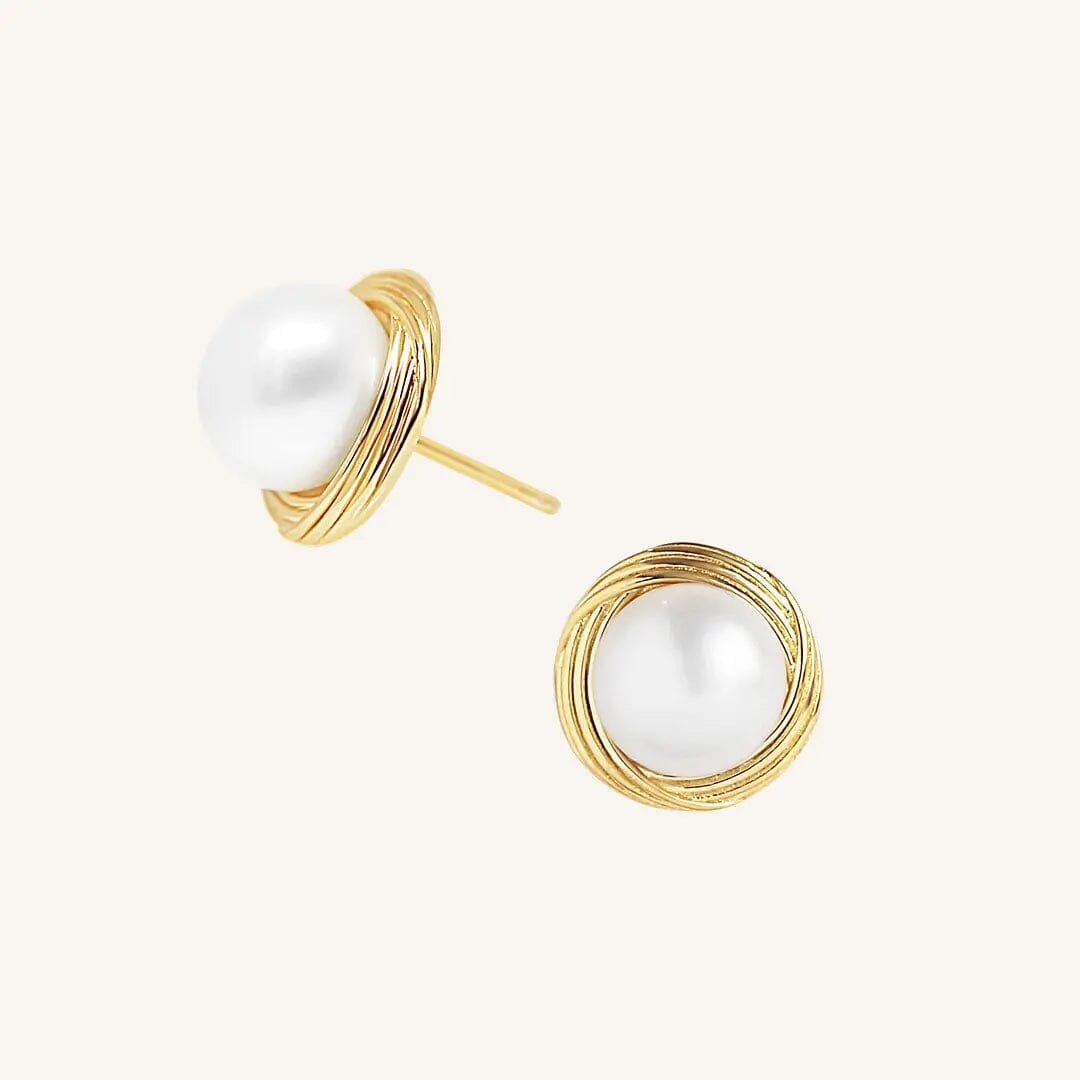 The GOLD Eyre Studs by Francesca Jewellery from the Earrings Collection.