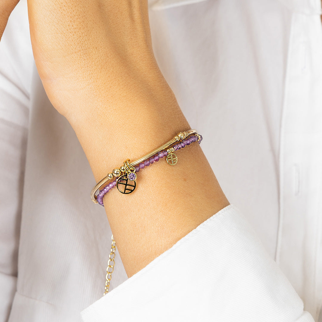 February Aura Birthstone Charm