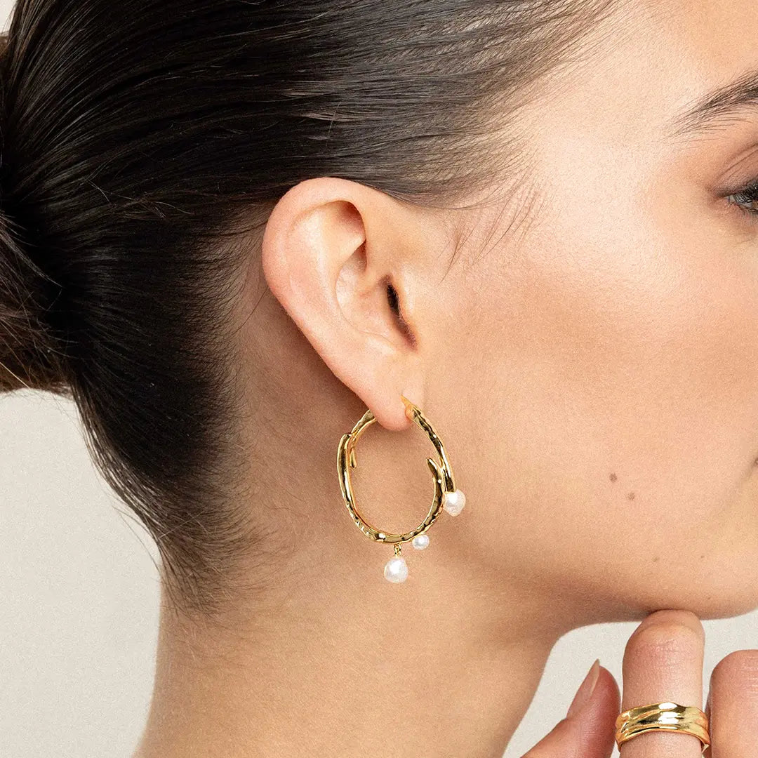 The Pearl Hoops by Francesca Jewellery from the Earrings Collection.