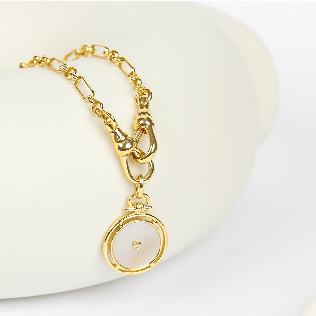 Golden Hour Pendant Fob Necklace