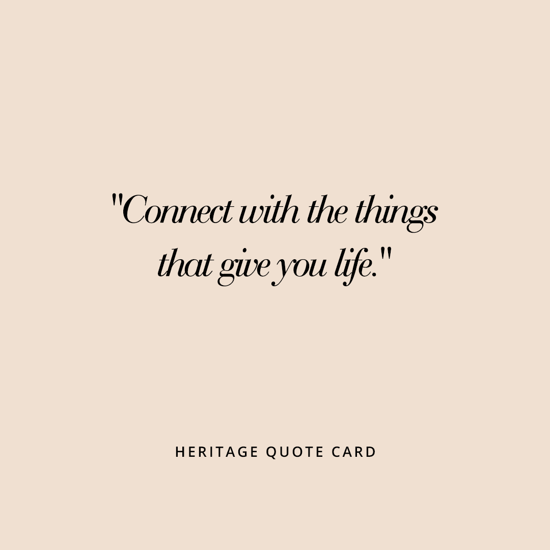 Heritage charm quote