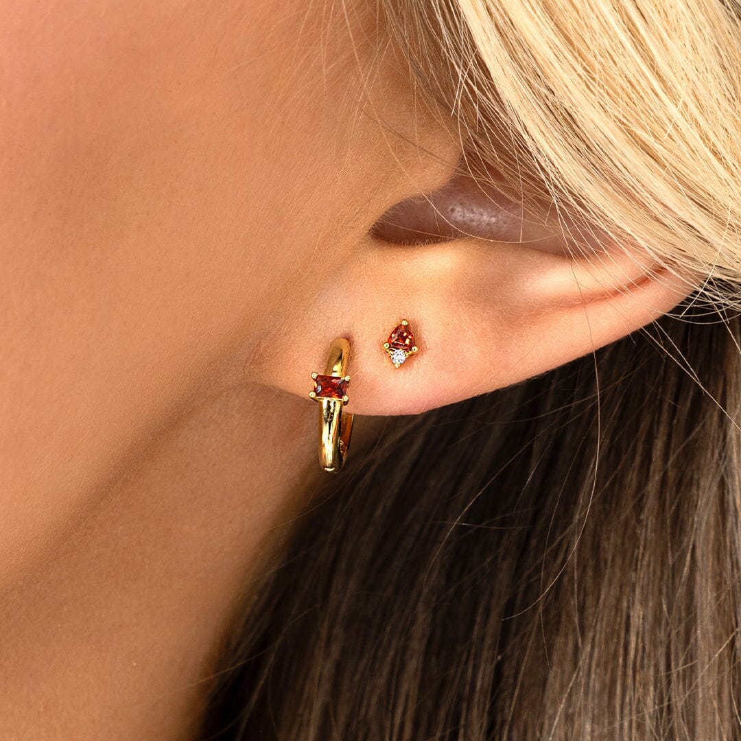 January Birthstone Earring Set