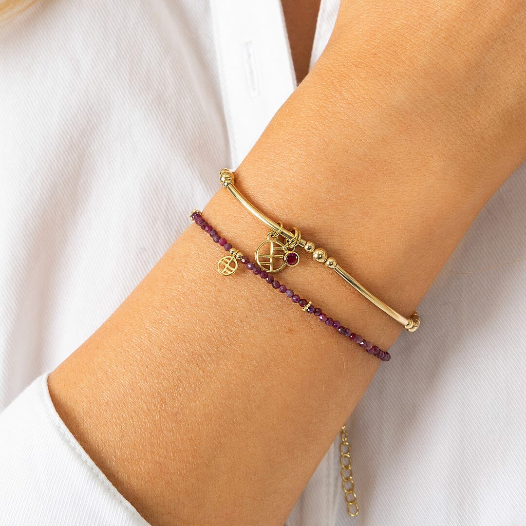 July Aura Birthstone Charm