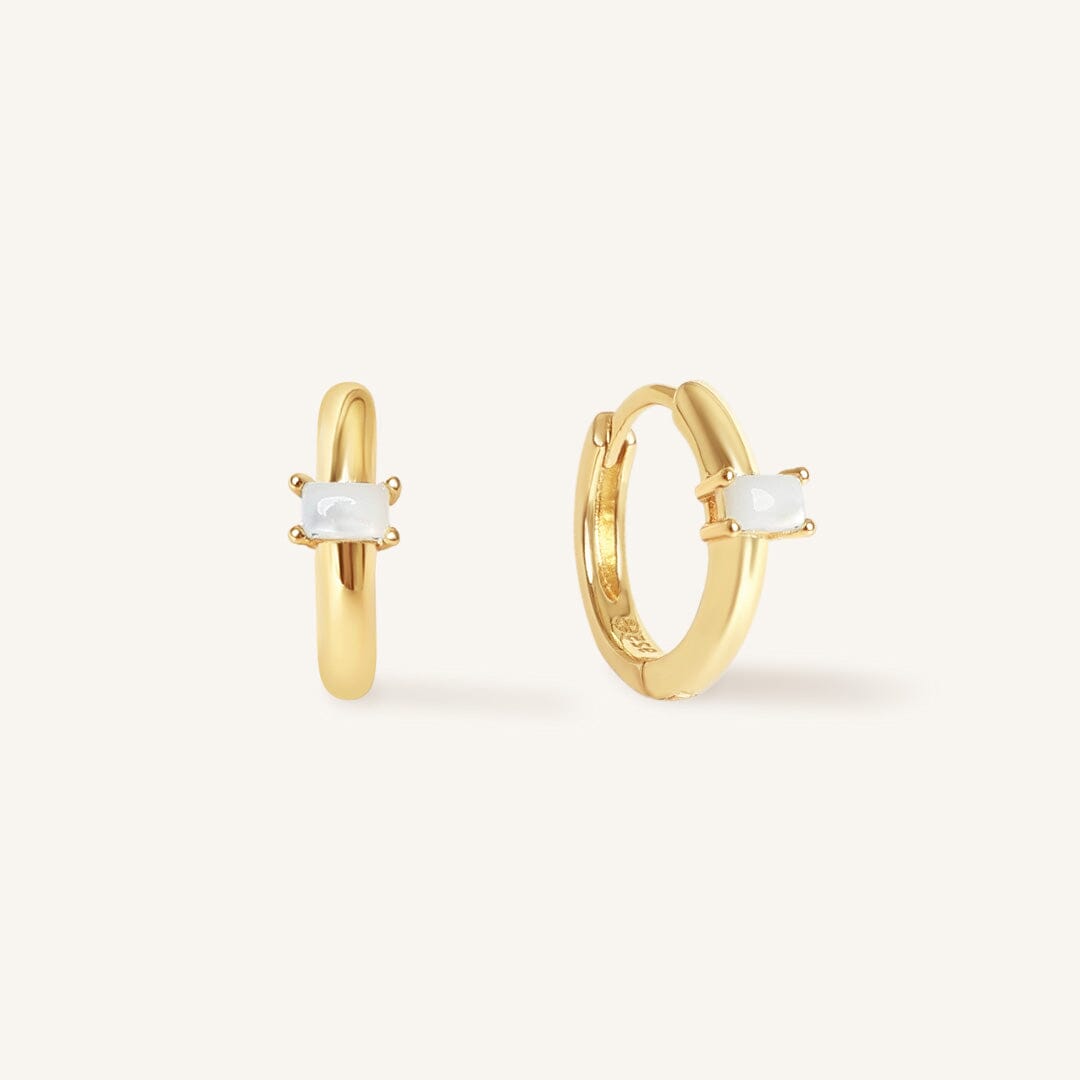 June Birthstone Huggies