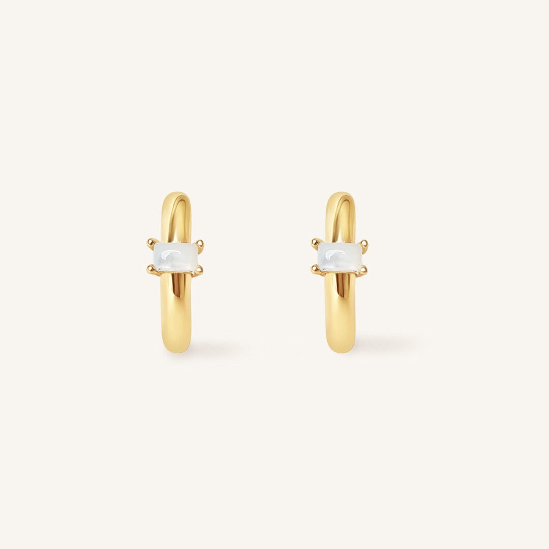 June Birthstone Huggies
