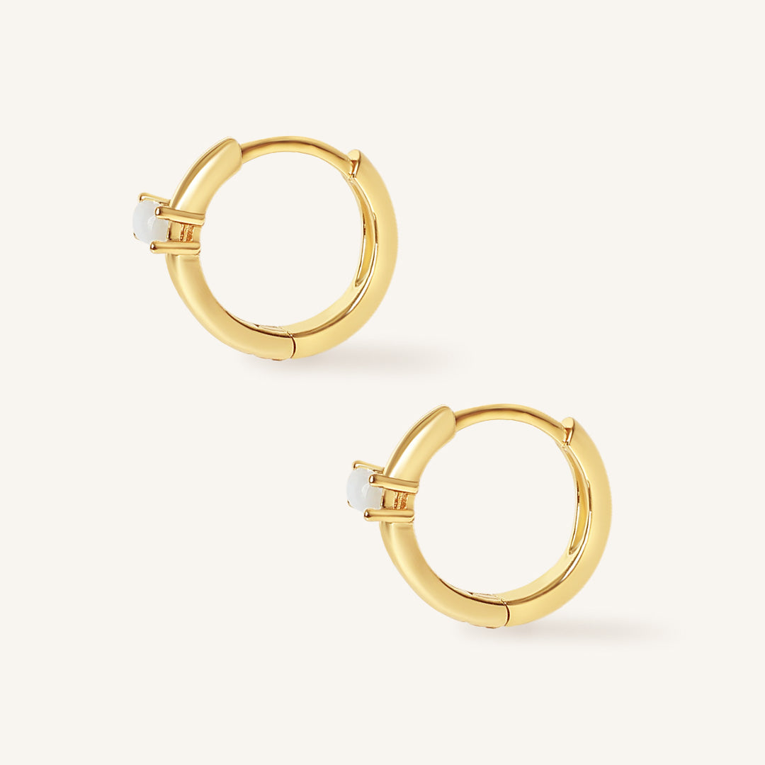 June Birthstone Huggies