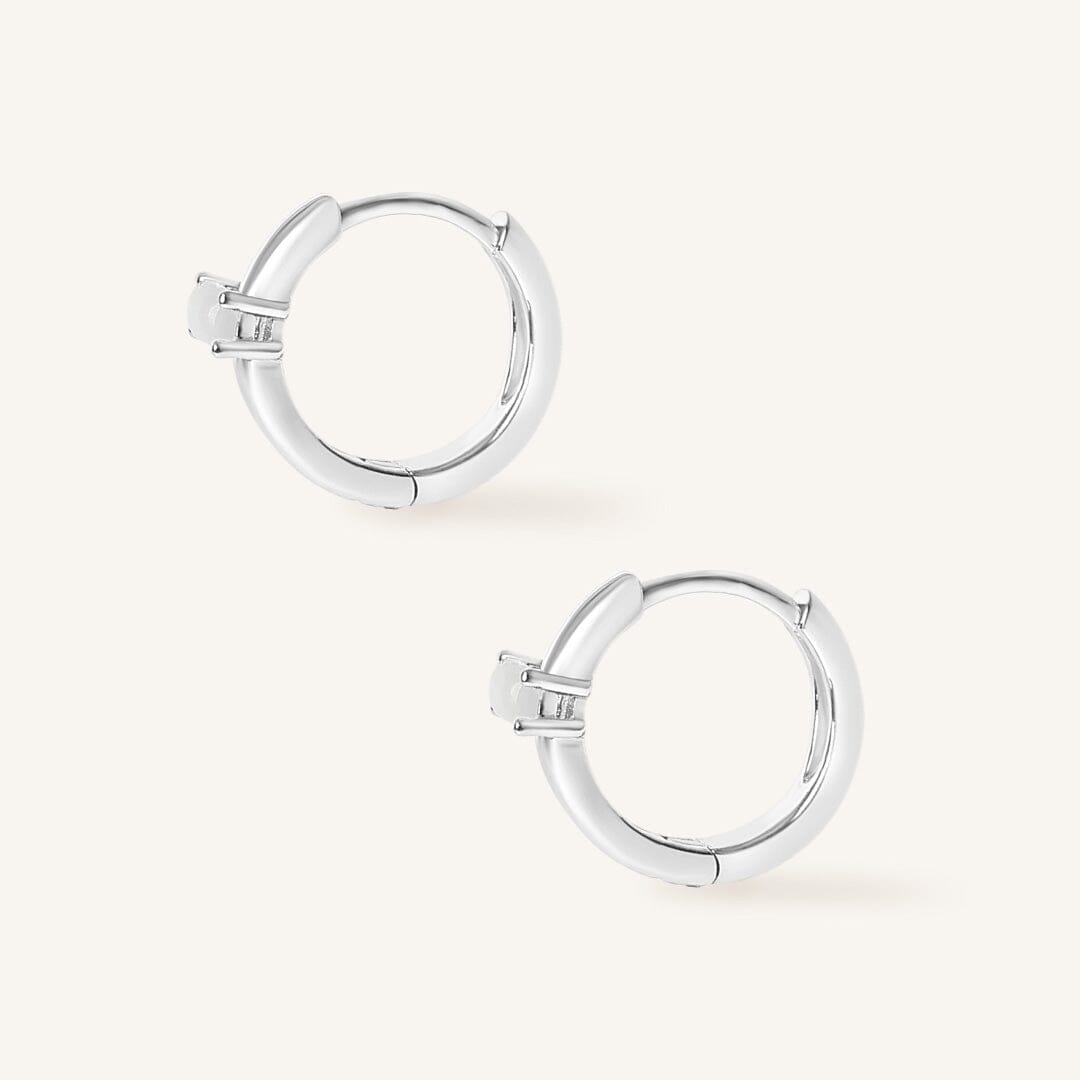 June Birthstone Huggies