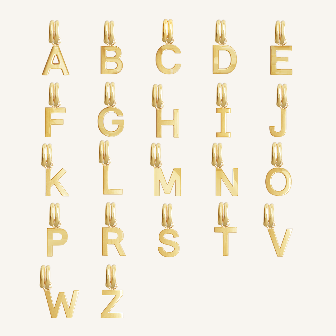 Letter Necklace Plain Chain