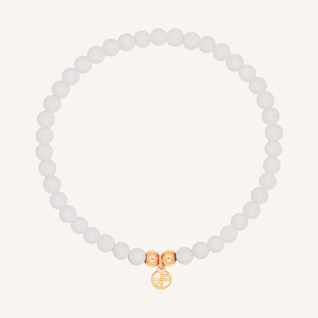 White Agate Lumier Bracelet - Stone of Resilience