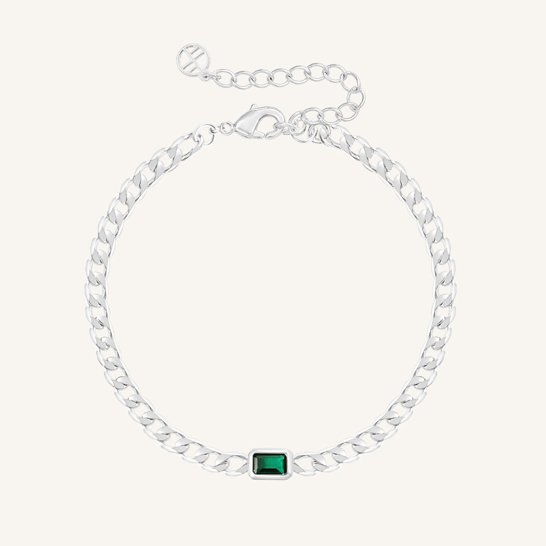 May Birthstone Chain Bracelet