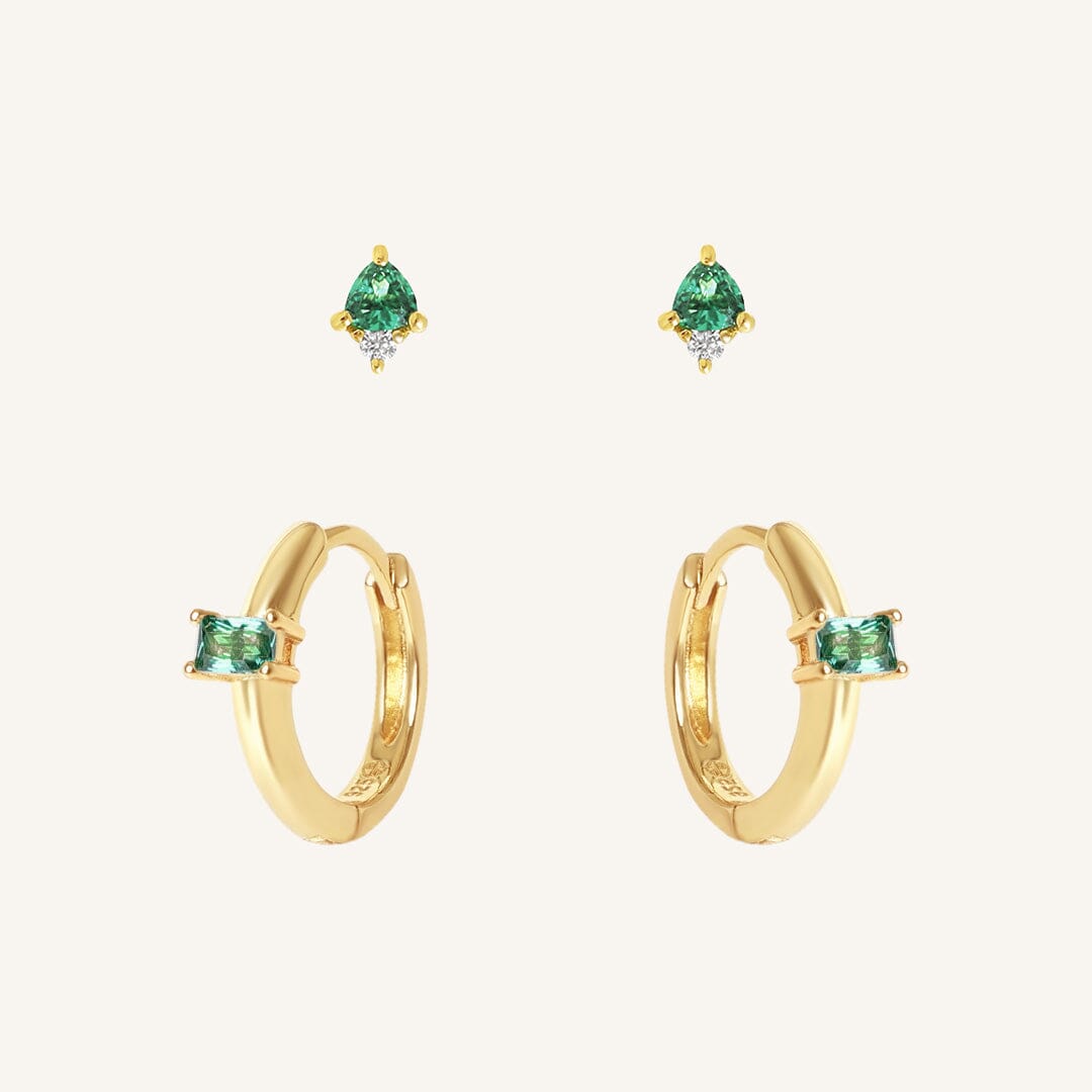 May Birthstone Earring Set