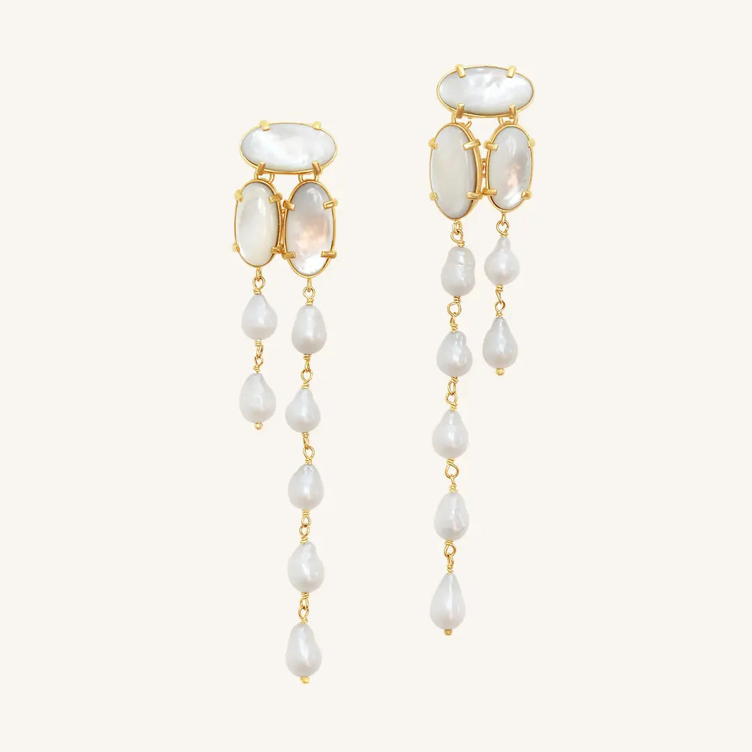 The GOLD PRE-ORDER : Muir Statement Earrings by Francesca Jewellery from the Earrings Collection.