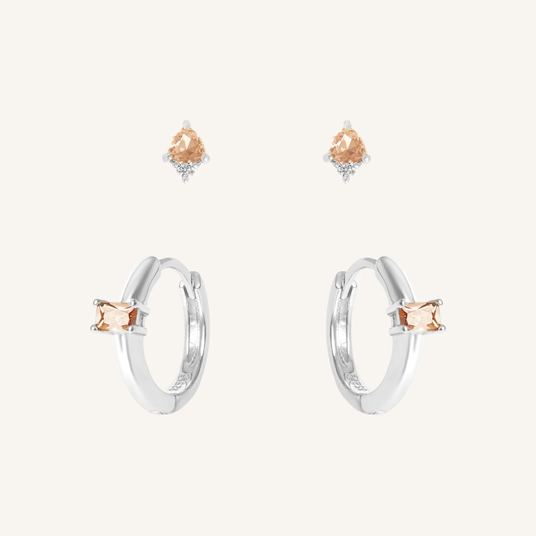 November Birthstone Earring Set
