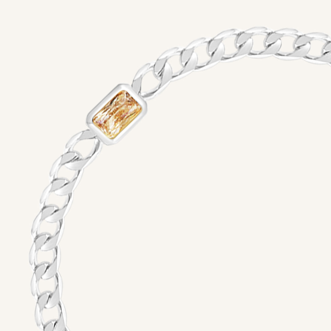 November Birthstone Chain Bracelet