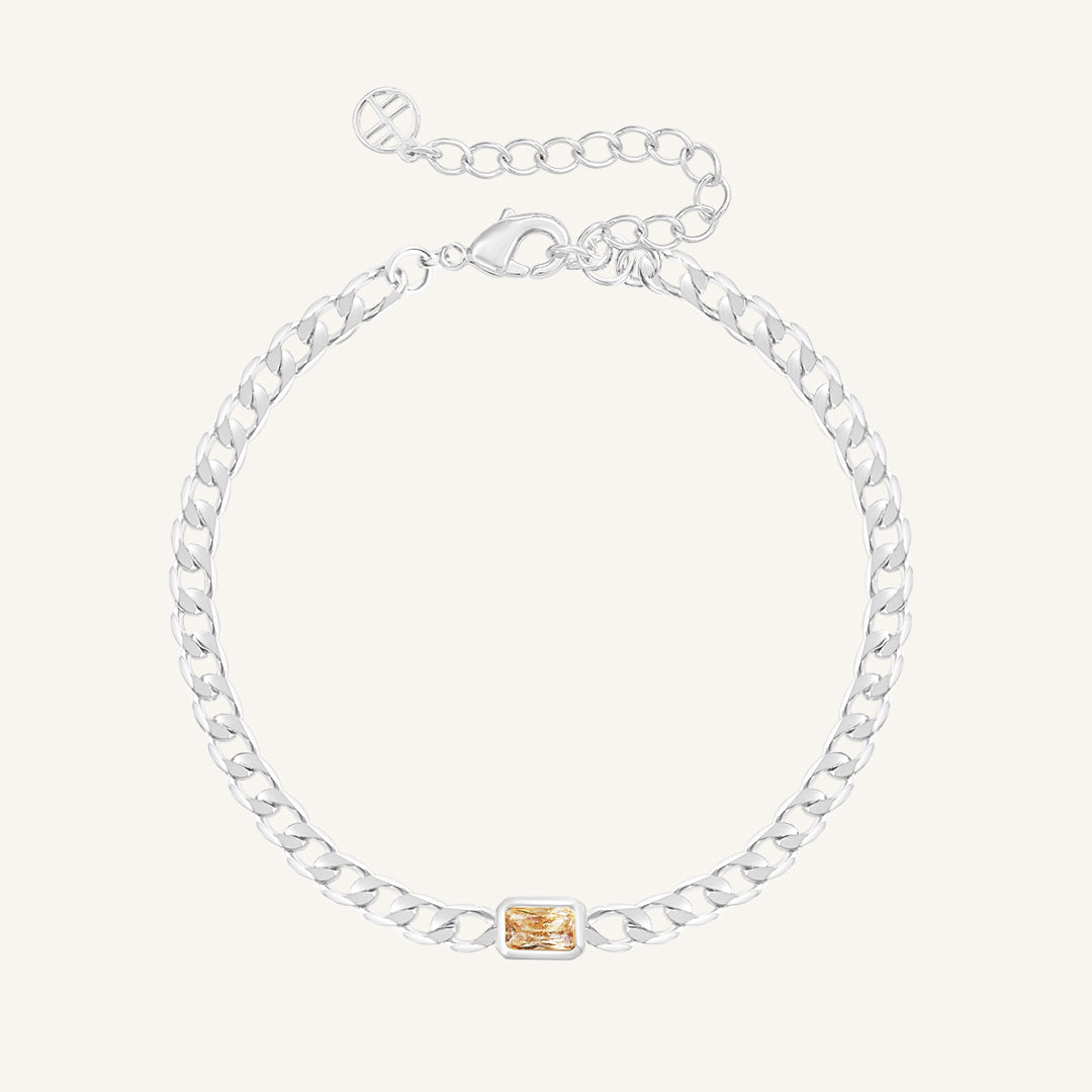 November Birthstone Chain Bracelet