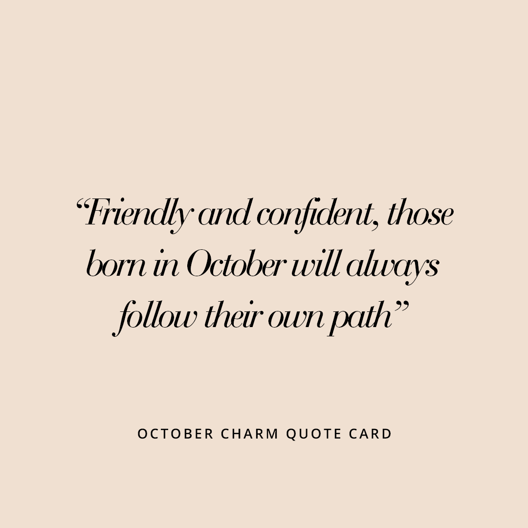 Etch Birthstone Charm October