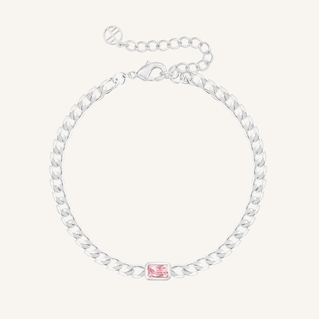 October Birthstone Chain Bracelet