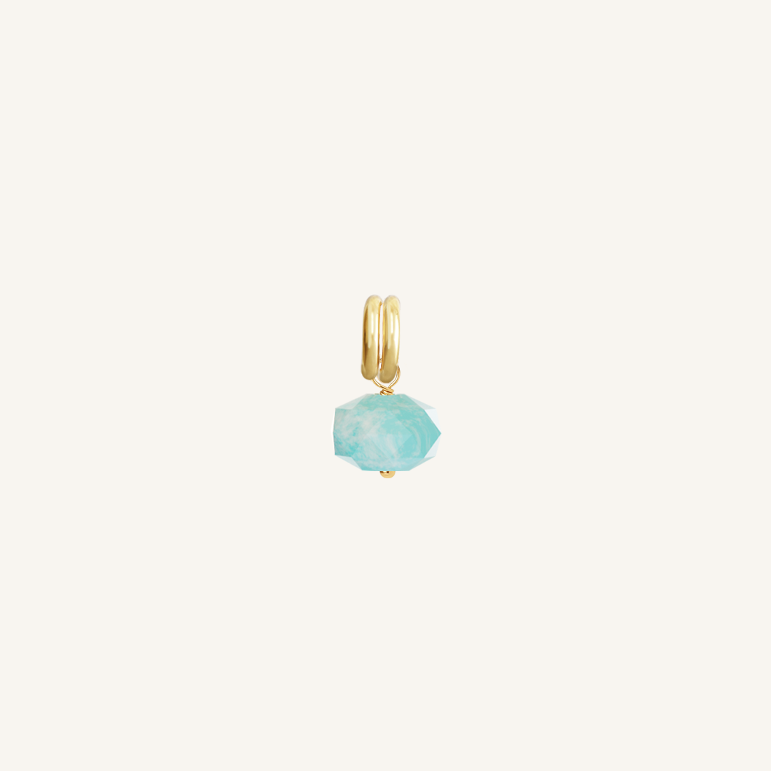 Opulent Amazonite Charm - Stone of Courage