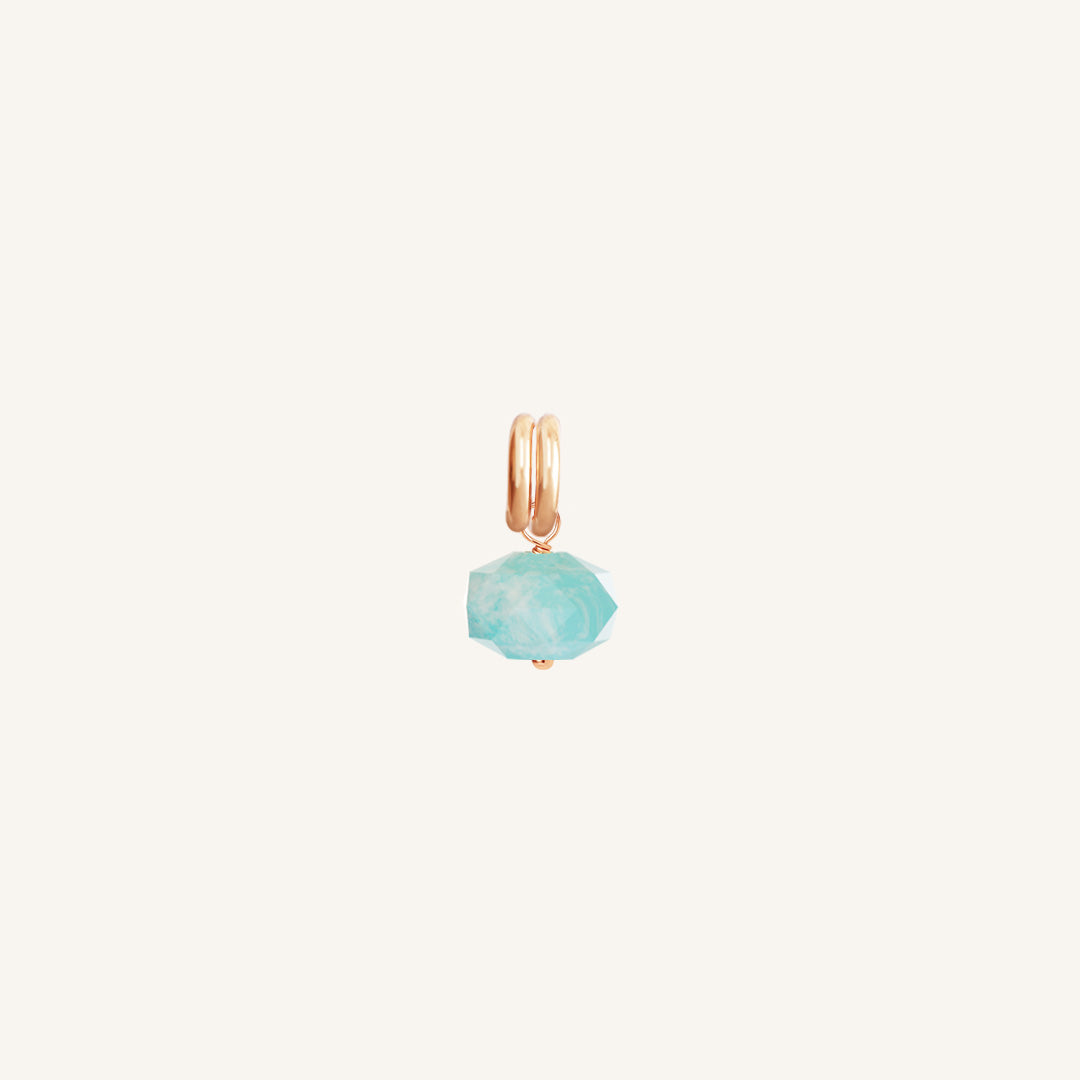 Opulent Amazonite Charm - Stone of Courage