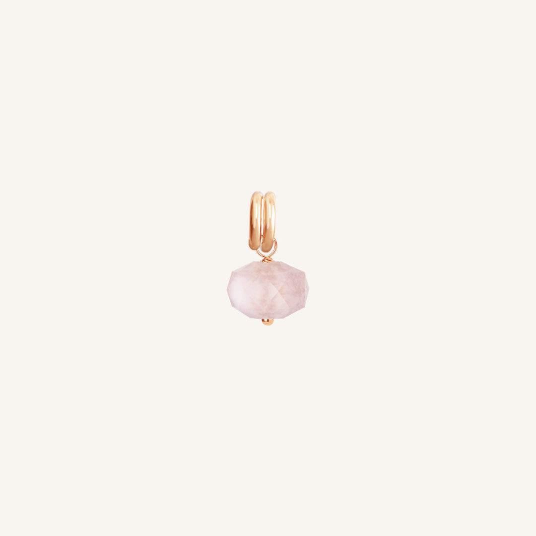 Opulent Morganite Charm - Stone of Joy