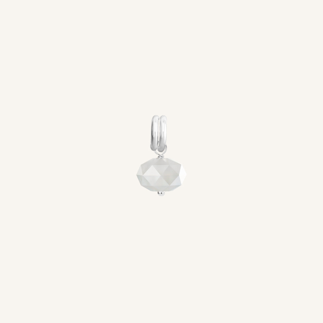 Opulent White Moonstone Charm - Stone of Hope