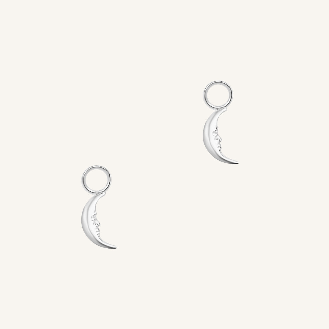 Patience Moon Hoop Charm (Set of 2)