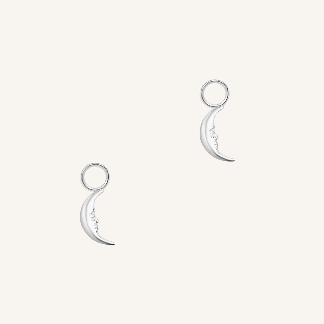 Patience Moon Hoop Charm (Set of 2)