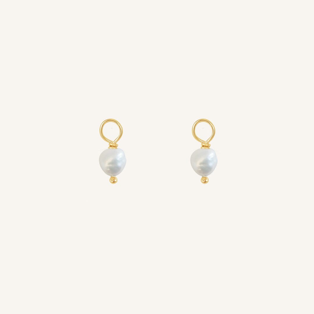 Pearl Hoop Charm - Stone of Potential (Set of 2)