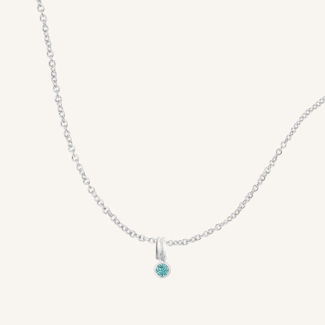 Aura Birthstone Charm Necklace