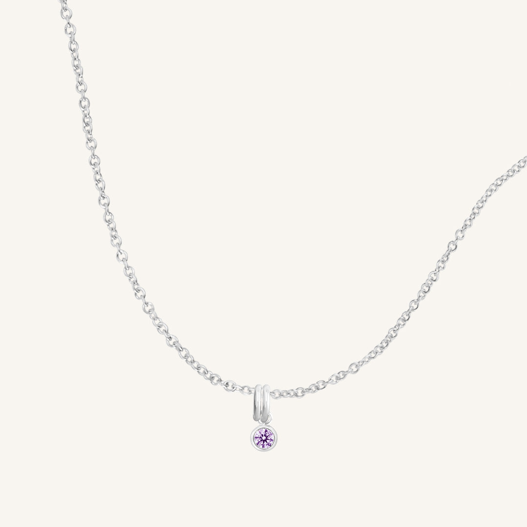 Aura Birthstone Charm Necklace