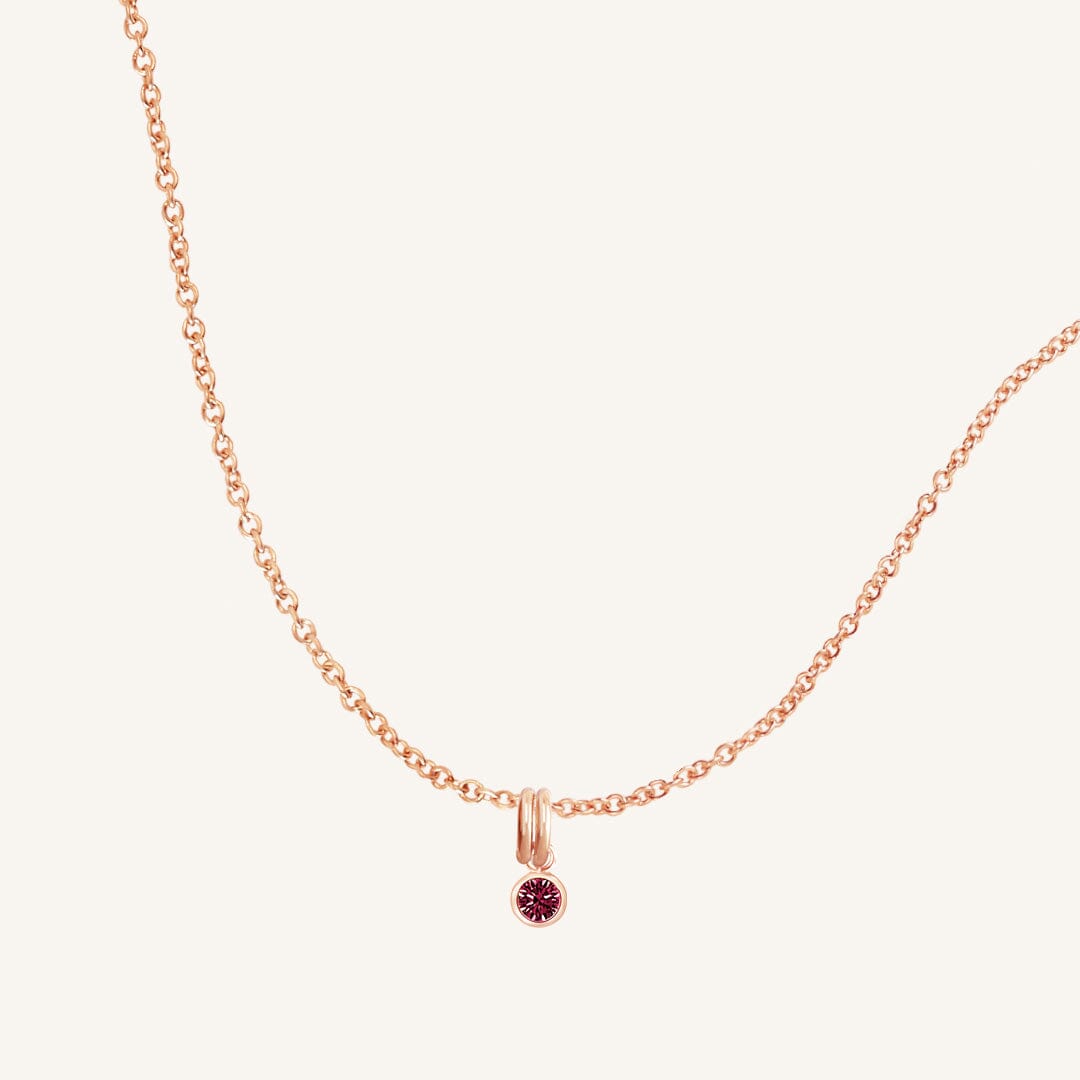 Aura Birthstone Charm Necklace