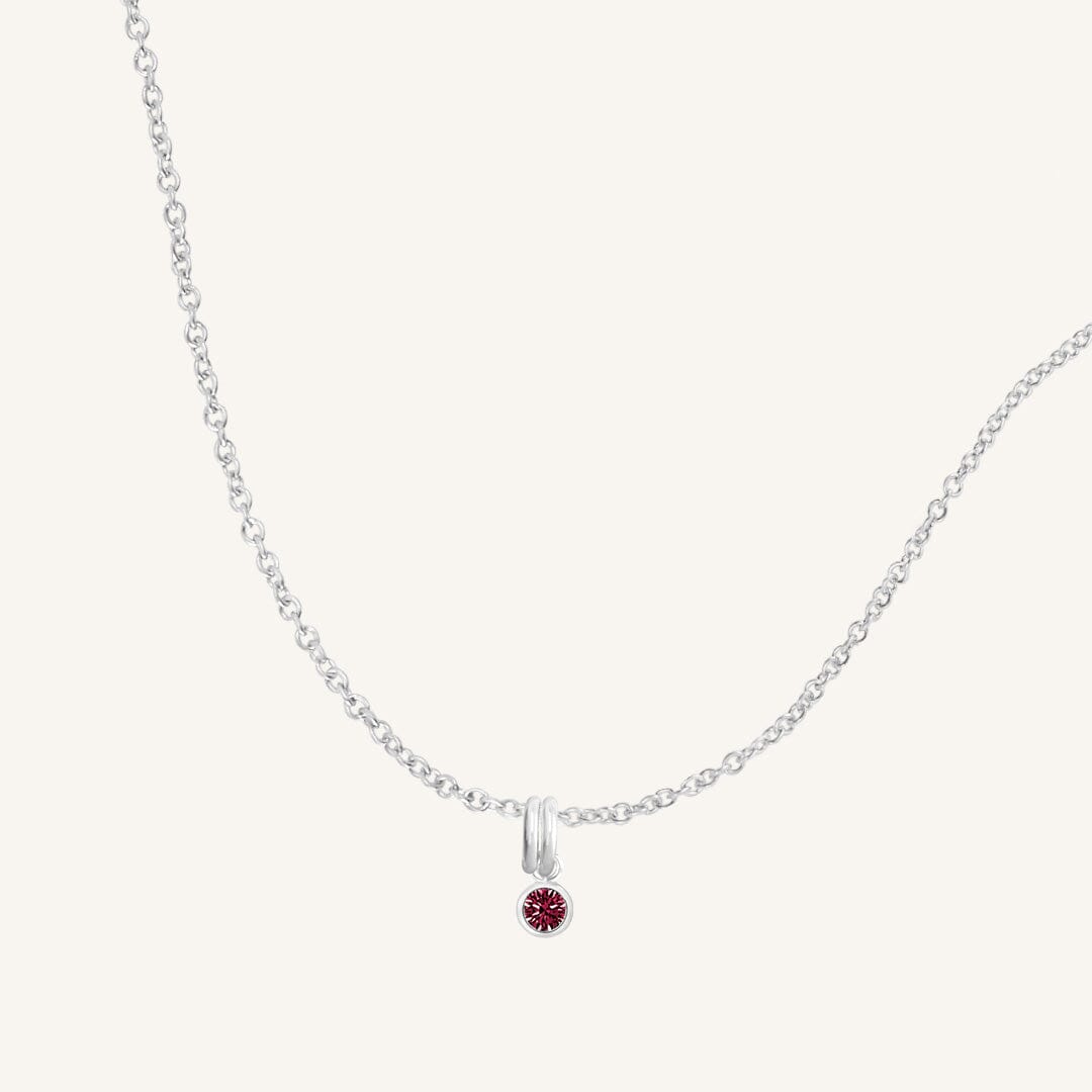 Aura Birthstone Charm Necklace