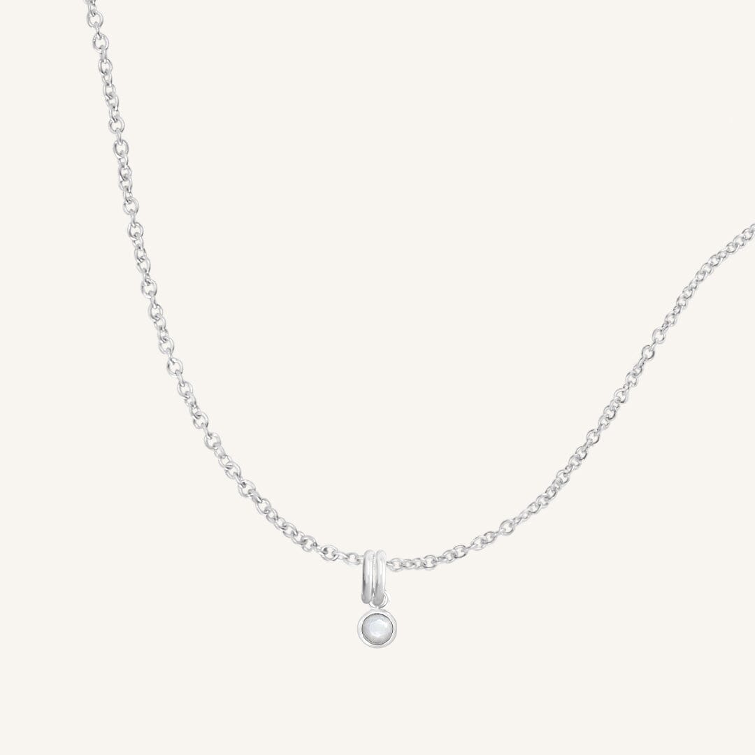 Aura Birthstone Charm Necklace