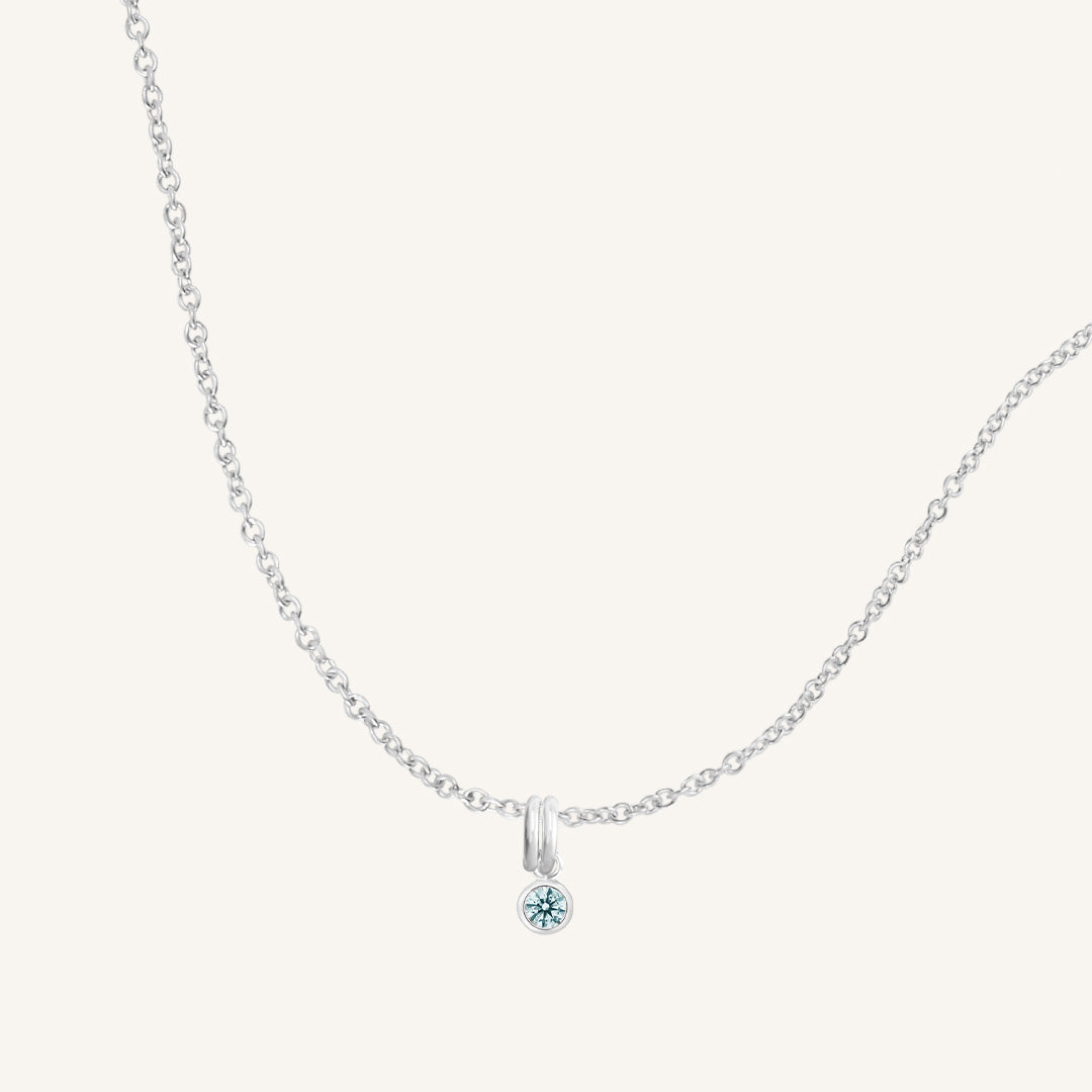 Aura Birthstone Charm Necklace