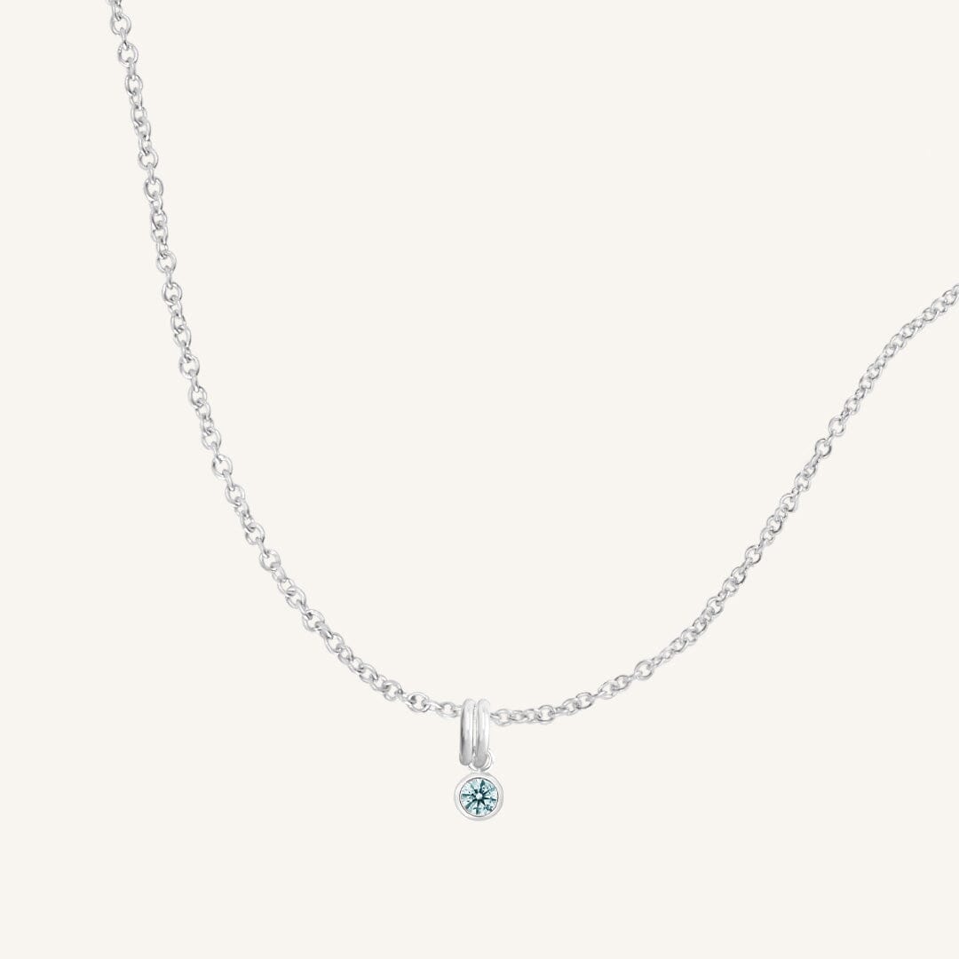 Aura Birthstone Charm Necklace