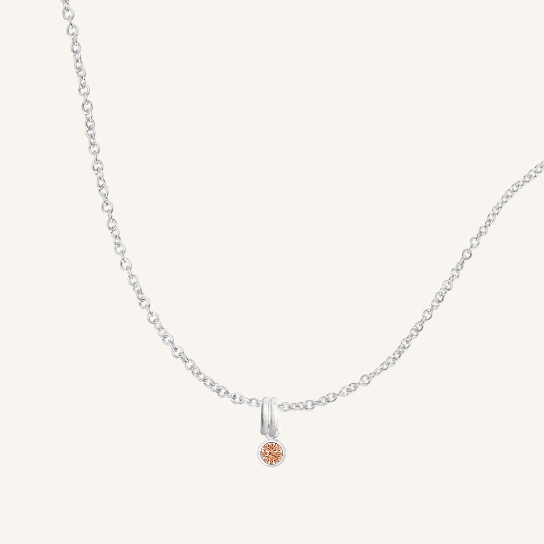 Aura Birthstone Charm Necklace