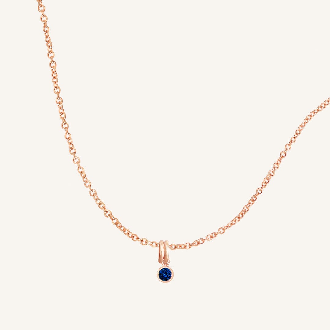 Aura Birthstone Charm Necklace