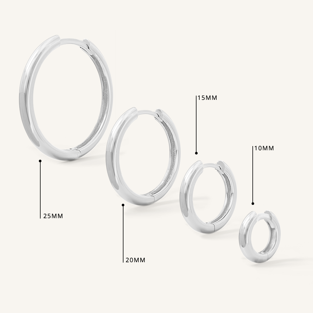Patience Moon Plain Hoops