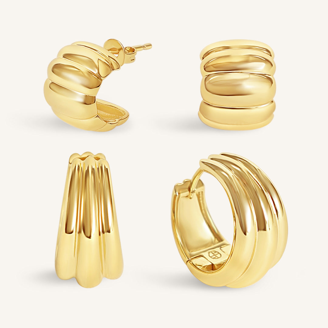 Bold & Cold Earring Set