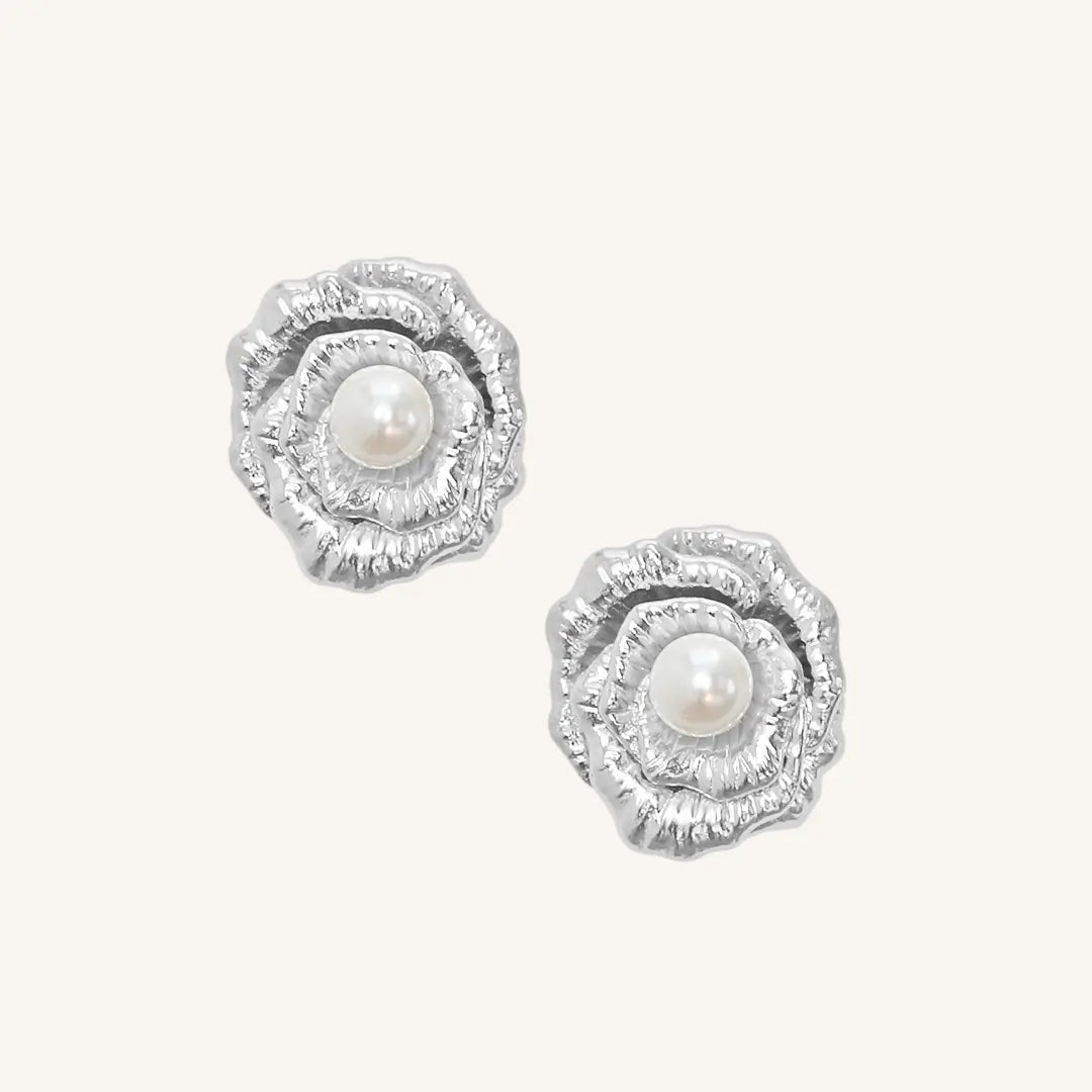 The SILVER PRE-ORDER : Rose Studs by Francesca Jewellery from the Earrings Collection.