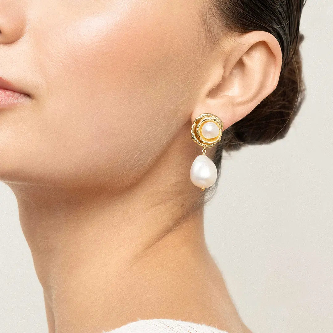 The PRE-ORDER : Rose Drops by Francesca Jewellery from the Earrings Collection.