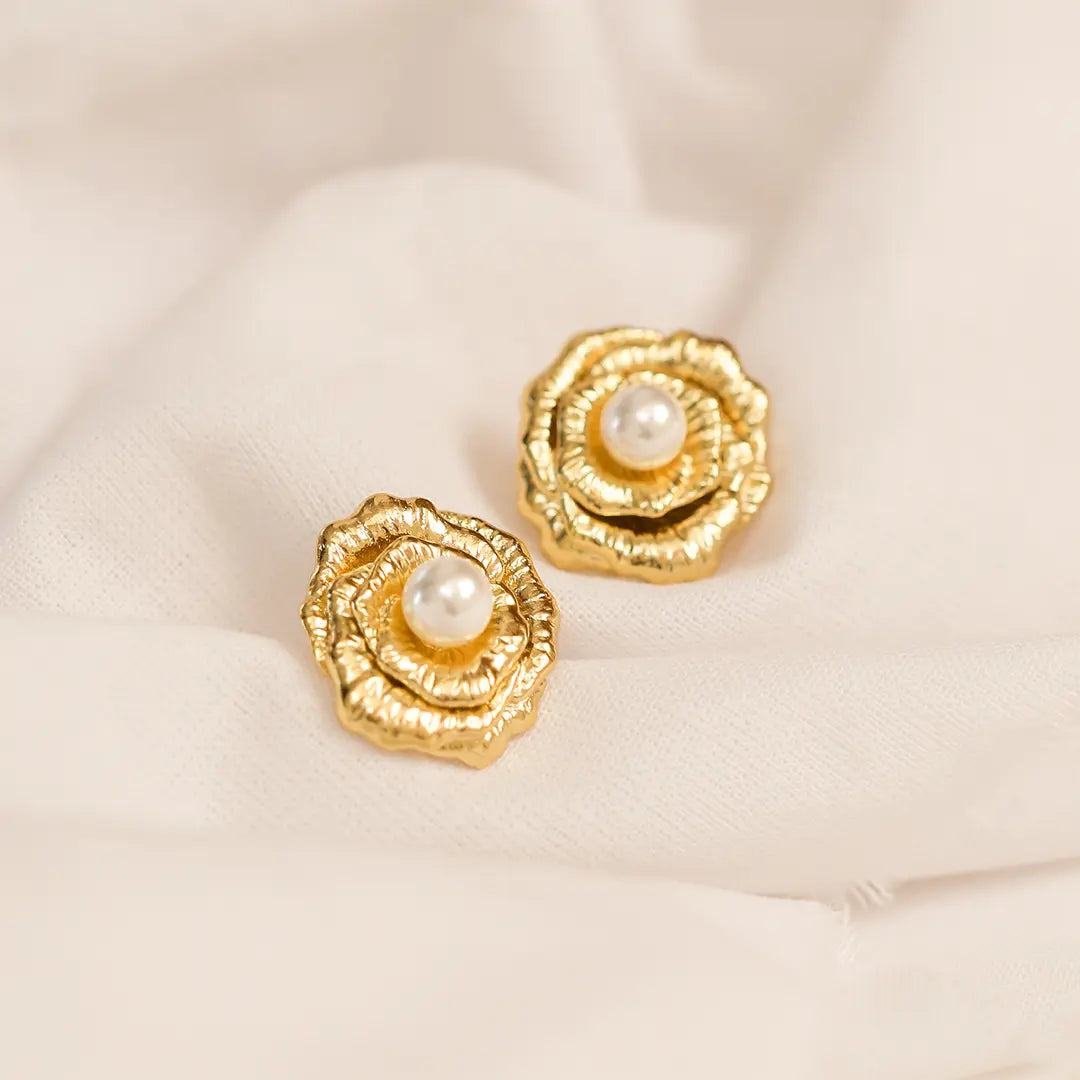 The PRE-ORDER : Rose Studs by Francesca Jewellery from the Earrings Collection.