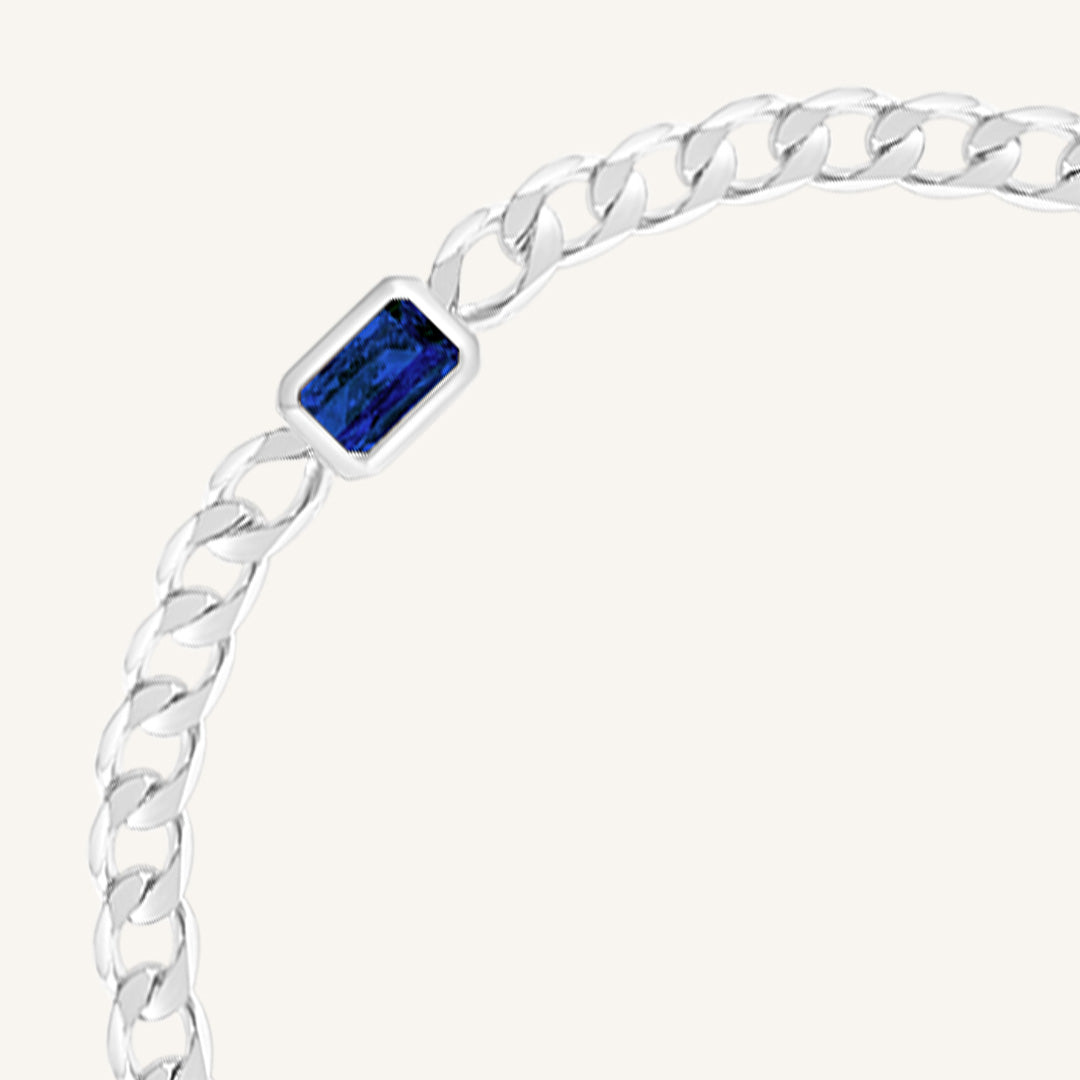 September Birthstone Chain Bracelet