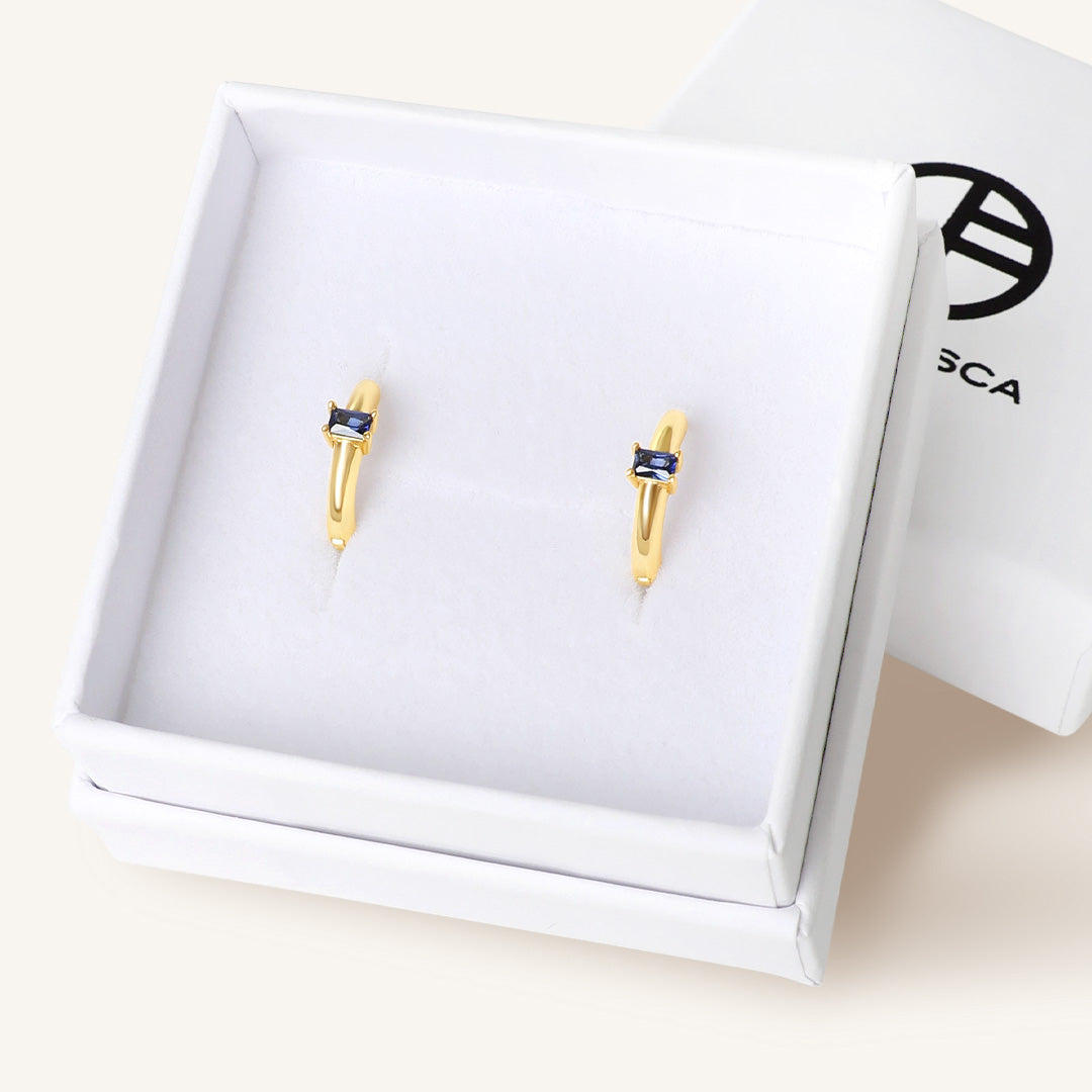 September Birthstone Huggies