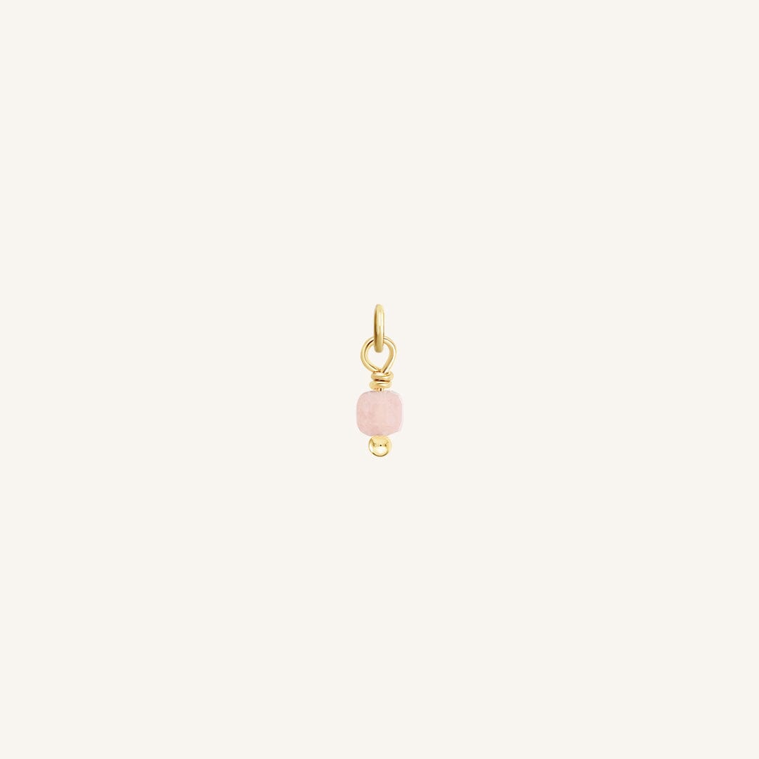 Rose Quartz Soldering Charm - Stone of Love