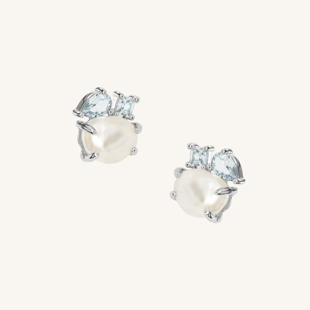 The SILVER Something Blue Studs by Francesca Jewellery from the Earrings Collection.