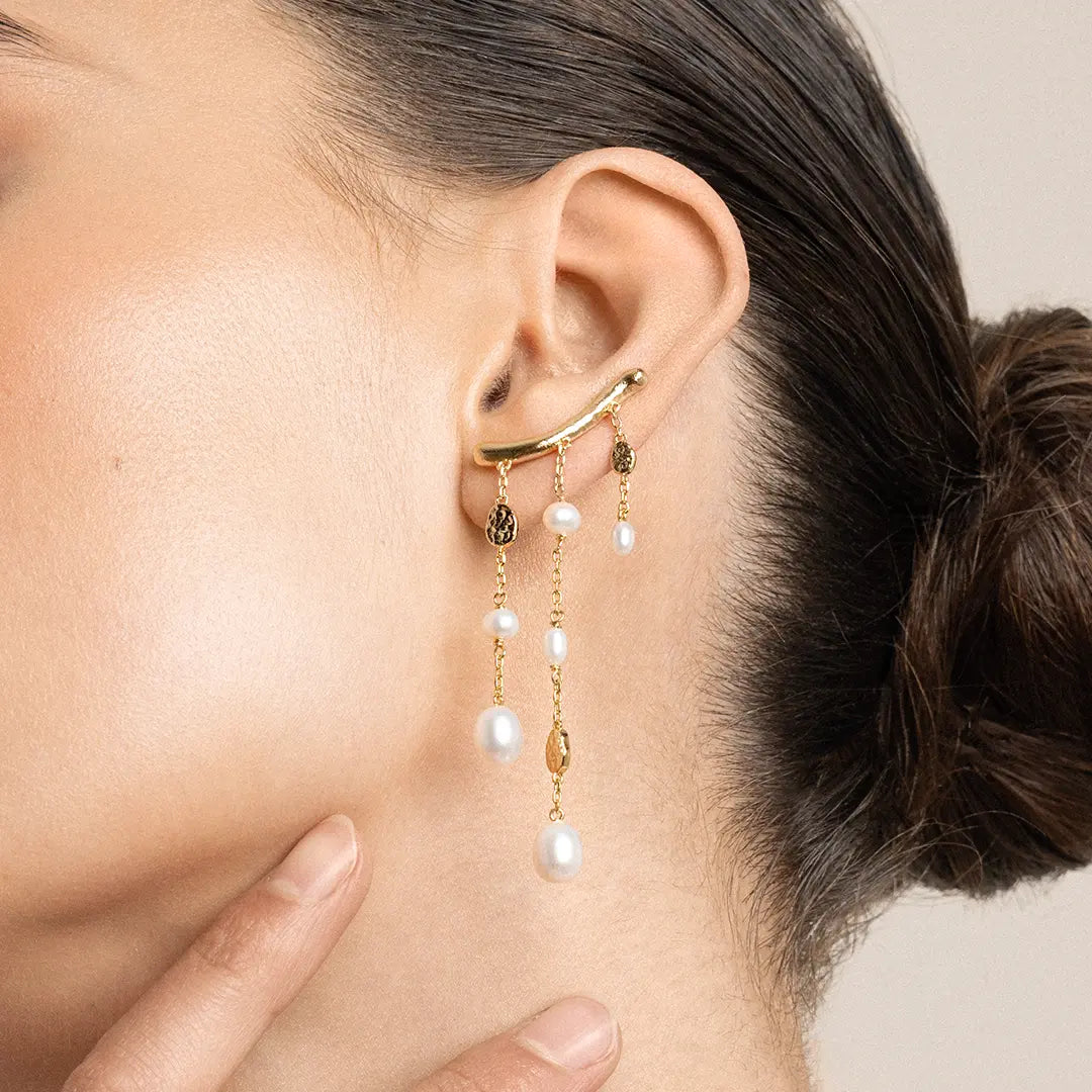 The Pearl Waterfall Earrings by Francesca Jewellery from the Earrings Collection.