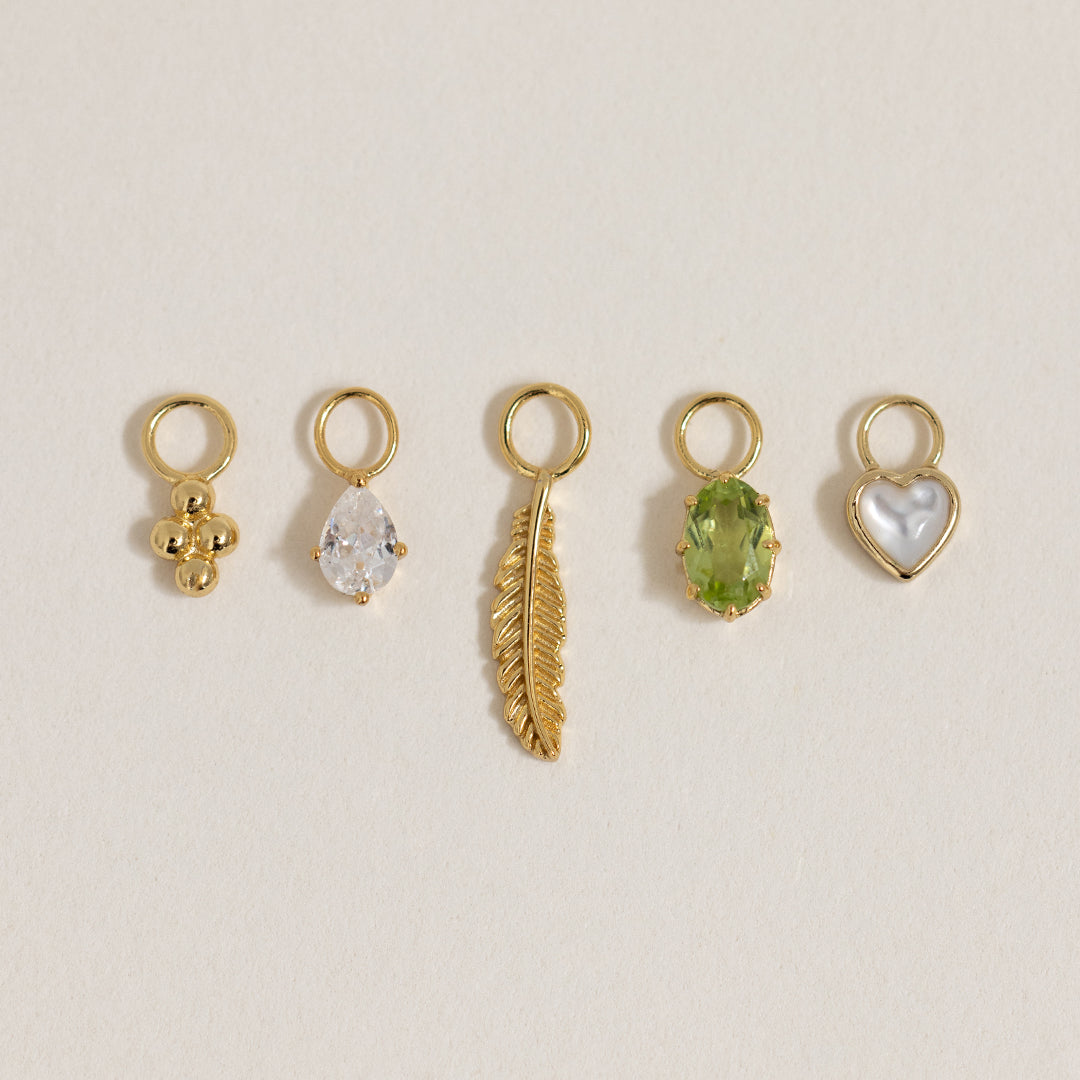 Devote Heart Hoop Charm (Set of 2)